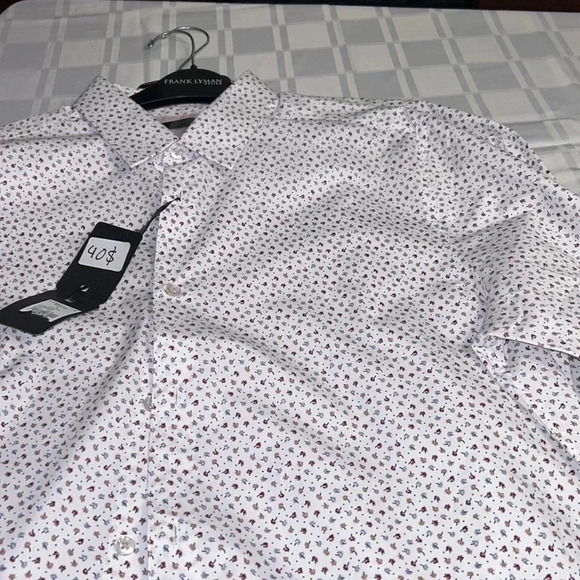 AKA Men shirt,NWT,slim fit, small,Mini floral print ,long sleeve,100 cotton - Picture 7 of 11